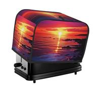Copertura per tostapane a 2 fette con due tasche per riporre il coltello, copertura super morbida per elettrodomestici, calma mare, tramonto, copertura antipolvere per cucina, piccola copertura per