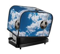 Copertura per tostapane a 2 fette con due tasche per riporre il coltello, copertura super morbida per elettrodomestici da calcio cielo blu copertura antipolvere per cucina piccola copertura per forno