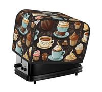 Copertura per tostapane a 2 fette con due tasche per riporre il coltello, copertura super morbida per elettrodomestici caffè e dolci, zucchero, cioccolato, copertura antipolvere per cucina piccola
