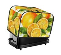 Copertura per tostapane a 2 fette con due tasche per riporre il coltello, copertura super morbida per elettrodomestici ad acquerello, limone, frutta, copertura antipolvere per cucina, copertura