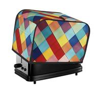 Copertura per tostapane a 2 fette con due tasche per riporre il coltello, copertura super morbida per elettrodomestici, copertura antipolvere a quadri colorati per cucina piccola copertura per forno