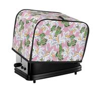 Copertura per tostapane a 2 fette, con fiori di giglio, impermeabile, con tasche, per piccoli elettrodomestici da cucina, protezione dalle impronte digitali, lavabile in lavatrice