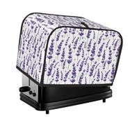 Copertura per tostapane a 2 fette, con fiori di lavanda, impermeabile, con tasche, per piccoli elettrodomestici da cucina, protezione per impronte digitali, lavabile in lavatrice