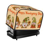 Copertura per tostapane a 2 fette, con gnomi Happy Thanksgiving Toaster Cover con tasche per cucina Copertura per piccoli elettrodomestici e protezione dalle impronte digitali, lavabile in lavatrice