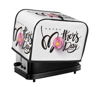 Copertura per tostapane a 2 fette, con scritta "Happy Mother's Day" (3) Copertura per tostapane con tasche per cucina Copertura per piccoli elettrodomestici e protezione dalle impronte digitali