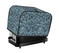 Copertura per tostapane a 2 fette, con stampa blu scintillante con pietre preziose brillanti, copertura impermeabile con tasche per piccoli elettrodomestici da cucina, protezione dalle impronte