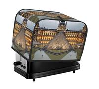 Copertura per tostapane a 2 fette con tasche e manico superiore, copertura per piccola macchina del pane Museo del Louvre di Parigi, copertura per piccoli elettrodomestici, lavabile, universale