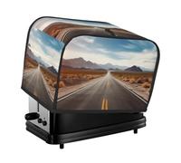 Copertura per tostapane a 2 fette con tasche e manico superiore, copertura per piccola macchina per il pane, paesaggio desertico, autostrada, cucina, piccolo elettrodomestico, lavabile, universale