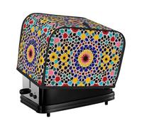 Copertura per tostapane a 2 fette con tasche e manico superiore, copertura per piccola macchina per il pane, colore marocchino, copertura per piccoli elettrodomestici, lavabile, universale