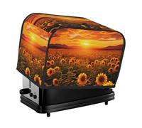Copertura per tostapane a 2 fette con tasche e manico superiore, piccola copertura per macchina per il pane con girasole, campo, tramonto, mare di fiori, copertura per piccoli elettrodomestici