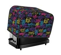 Copertura per tostapane a 2 fette con tasche - Graffiti art Fashions Copertura per tostapane con impronte digitali grassa per cucina, accessori per tostapane a 2 fette