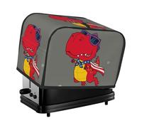 Copertura per tostapane a 2 fette con tasche, motivo dinosauri, super eroi, con impronte digitali, per cucina, accessori per tostapane a 2 fette