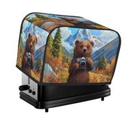 Copertura per tostapane a 2 fette con tasche, motivo: montagna innevata, a prova di schizzi d'acqua, copertura per tostapane da cucina, accessori per tostapane a 2 fette