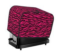 Copertura per tostapane a 2 fette con tasche, stampa zebra nera, rossa, rosa, brillante, elegante, per cucina, 2 fette, accessori per tostapane da donna