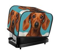 Copertura per tostapane a 2 fette di cane bassotto, antipolvere, resistente agli schizzi e alle impronte digitali, piccola copertura lavabile per elettrodomestici da cucina, misura universale
