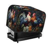 Copertura per tostapane a 2 fette di galli colorati stampati con animali piccoli elettrodomestici copertura antipolvere per cucina regali