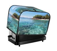 Copertura per tostapane a 2 fette di isola delle Fiji e mare trasparente, antipolvere, resistente agli schizzi e alle impronte digitali, piccola copertura lavabile per elettrodomestici da cucina