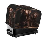 Copertura per tostapane a 2 fette di Labrador Retriever marrone, antipolvere, resistente agli schizzi e alle impronte digitali, piccola copertura lavabile per elettrodomestici da cucina, misura