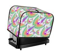 Copertura per tostapane a 2 fette di pappagallo volante colorato, copertura impermeabile con tasche per piccoli elettrodomestici da cucina e protezione dalle impronte digitali, lavabile in lavatrice