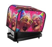 Copertura per tostapane a 2 fette, Happy Birthday No.102, con tasche, per piccoli elettrodomestici da cucina, protezione dalle impronte digitali, lavabile in lavatrice