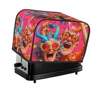 Copertura per tostapane a 2 fette, Happy Birthday No.103, con tasche, per piccoli elettrodomestici da cucina, protezione dalle impronte digitali, lavabile in lavatrice