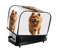 Copertura per tostapane a 2 fette, Happy Running Dog Toaster Cover con tasche per cucina Copertura per piccoli elettrodomestici e protezione dalle impronte digitali, lavabile in lavatrice