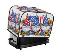 Copertura per tostapane a 4 fette, impermeabile, protettiva per il 4 luglio, gnomi con bandiera americana, girasole, copertura per piccoli elettrodomestici per protezione da polvere e impronte