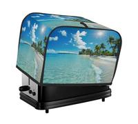 Copertura per tostapane a 4 fette, impermeabile, protettiva per la macchina del pane costiera, nautica, hawaiana, spiaggia, paesaggio, piccolo elettrodomestico, protezione da polvere e impronte