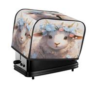 Copertura per tostapane a 4 fette, impermeabile, protettiva per macchina del pane con pecore dei cartoni animati con fiori, bella copertura per piccoli elettrodomestici Ariete per protezione da