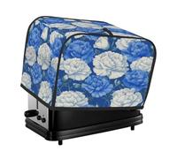 Copertura per tostapane a 4 fette, motivo garofano blu e bianco, piccolo elettrodomestico, copertura antipolvere per cucina