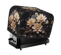 Copertura per tostapane Bohemian Golden Lotus, adatta per design a fessura larga, con borsa laterale, facile da pulire, antipolvere, adatta per la cucina.