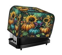 Copertura per tostapane con 2 fette di zucca, girasole, farfalla, per macchina del pane, piccolo elettrodomestico da cucina