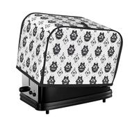 Copertura per tostapane con stampa di testa di lupo schizzo, 2 fette, con tasche, per piccoli elettrodomestici da cucina, protezione dalle impronte digitali, lavabile in lavatrice