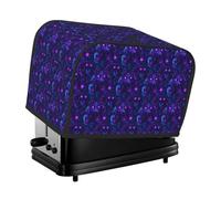 Copertura per tostapane con stampa lupo viola fluo, 2 fette, con tasche, per piccoli elettrodomestici da cucina, protezione dalle impronte digitali, lavabile in lavatrice