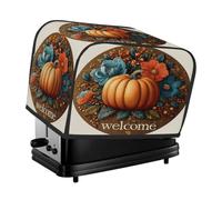 Copertura per tostapane in legno, motivo floreale autunnale bohémien, 4 fette, per macchina del pane, piccolo elettrodomestico da cucina