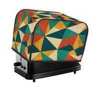 Copertura per tostapane in stile retrò, astratto, arte geometrica, 2 fette, copertura antipolvere per macchina del pane, piccolo elettrodomestico da cucina