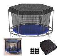 Copertura per Trampolino, 6/8 aste Copertura Parasole per Trampolino da 6 FT/8 FT/10 FT/12 FT/14 FT, Antipolvere & Impermeabile Superiore per per Parco all'aperto in Giardino