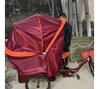 Copertura per triciclo, impermeabile, per esterni, pieghevole, adatta per vari tipi di bici a 3 ruote (rosso, 65 cm)