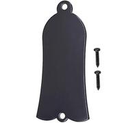 Copertura per truss rod per chitarra, a 2 fori, in metallo, con viti, a forma di campana, per chitarra Les Paul LP SG, ricambio (nero)