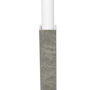 Copertura per tubi a U resistente alle intemperie, colore grigio, per condotti CA da esterni, copertura per tubi idraulici per la casa e il bagno, copertura per canaline a canale lungo (105 x 22 x 22
