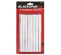 Copertura per tubi del radiatore bianca, 15 mm; 19,5 cm di lunghezza, copertura in plastica PVC a scatto, confezione da 8 collari per tubi o manicotti per radiatori personalizzabili