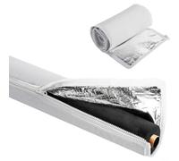 Copertura per tubo CA foderata in alluminio, 26 x 183 cm, resistente alle | Composto a 3 strati, interno in foglio di alluminio, cotone perlato, esterno 600D, riduce la perdita di energia