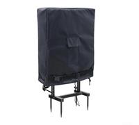 Copertura per tubo da giardino, copertura protettiva impermeabile Oxford 210D per avvolgitubo da esterno, con chiusura sicura regolabile e comoda tasca frontale, colore nero