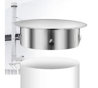 Copertura per tubo della stufa, 200 mm, copertura per canna fumaria, in acciaio inox, diametro inferiore 188 mm, profondità: circa 54 mm