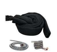 Copertura per tubo respiratore - Protezione per tubo respiratore da gatti, senza condensa, isolata con cerniera a tutta lunghezza, riscaldata a prova di gatto per prevenire le piogge, ridurre il