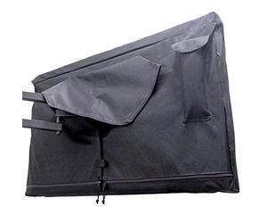 Copertura per TV da esterno 80-85", con cerniera, resistente alle intemperie, impermeabile a 360 gradi, interno morbido antigraffio, colore nero