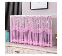 Copertura Per Tv Minimalist TV Cover Do Not Remove The Desktop Mounted TV Cover When Starting Up Comfortable Lace Lace Lace Dustproof Cloth(Pink,95 x Height 65cm)