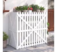 Copertura per unità CA da esterno, recinzione in legno con coperchio, 4 pannelli, resistente alle intemperie, decorazione da giardino, per condizionatore d'aria, grigio (105 x 50 x 95 cm)