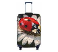 Copertura per valigia alla moda con stampa di coccinelle, protezione per bagagli personalizzata per viaggi e affari, Nero , XL