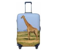 Copertura per valigia, con stampa 3D, motivo: giraffa sotto l'albero in Africa, protezione da viaggio per trolley, elastica, lavabile, adatta per bagagli da 45,7 a 81,7 cm, 3D, L, Organizer per borse